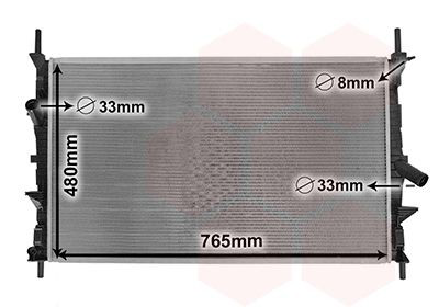 Радиатор охлаждения двигателя VAN Wezel 18012706 цена, от 88.73 USD